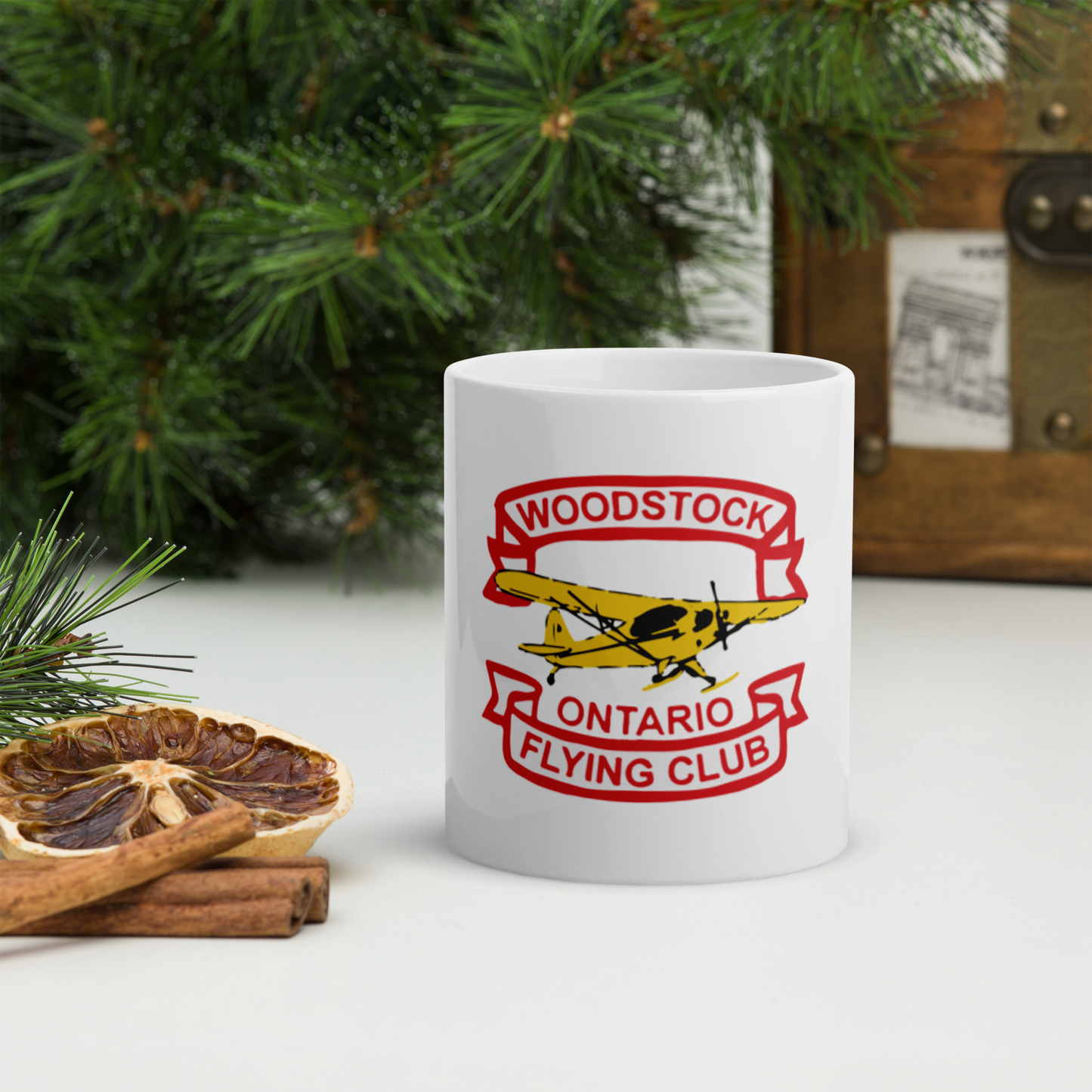 WOFC White glossy mug