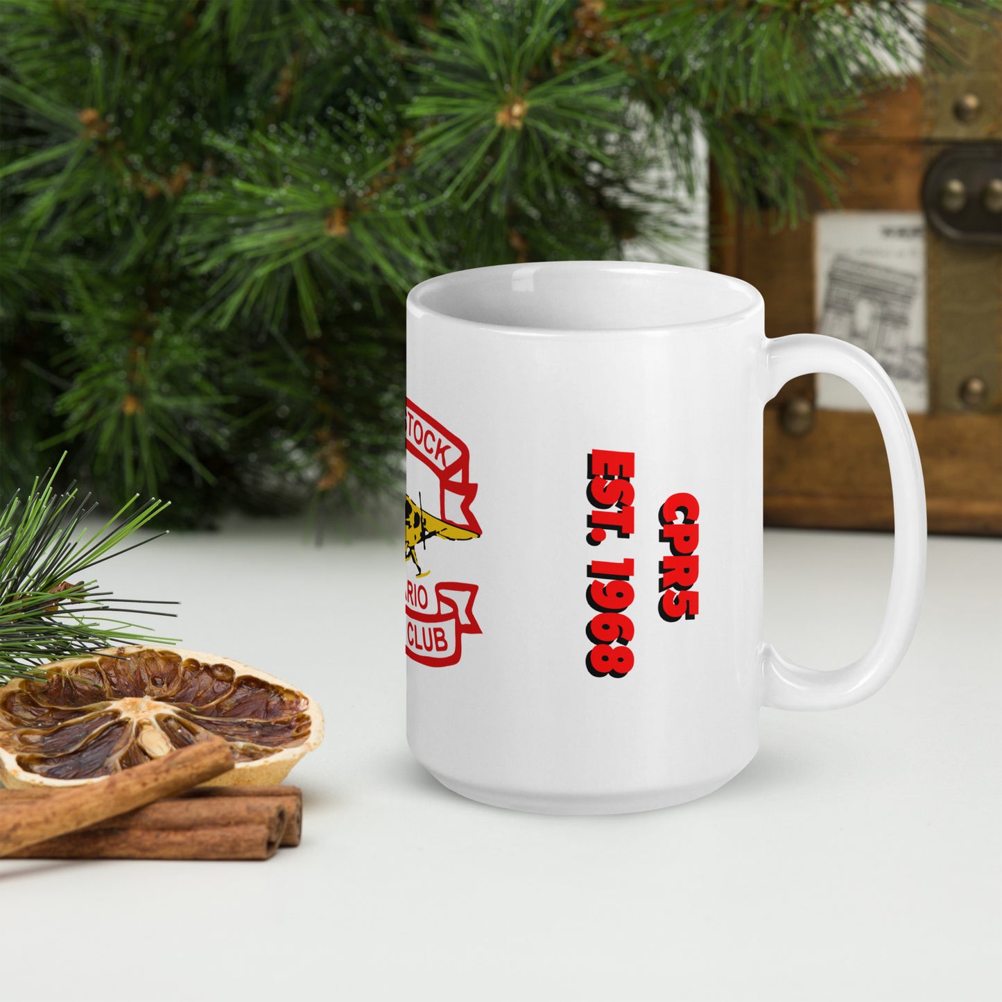 WOFC White glossy mug